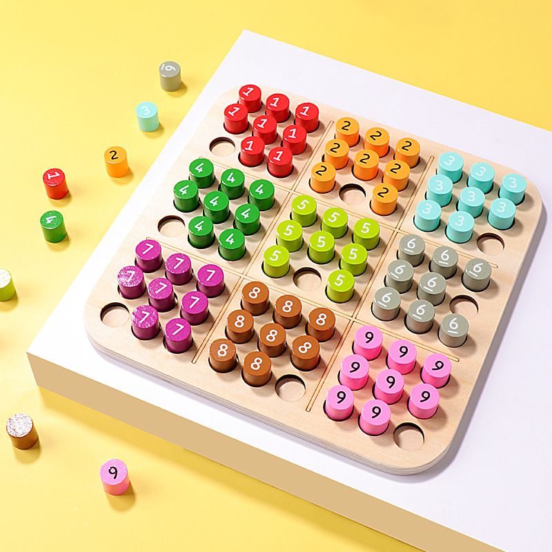 木制数独九宫格游戏棋 小学生逻辑思维儿童早教益智桌游棋盘玩具