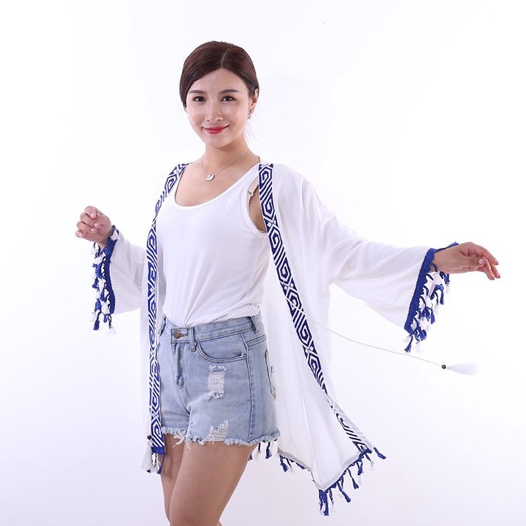 Jane Eyre Siyuan 2022 New Summer Ethnic-style clothing, sun-protective clothing, personalized coats, cardigans and scarves - Jane Eyre Siyuan wholesale detail image 6
