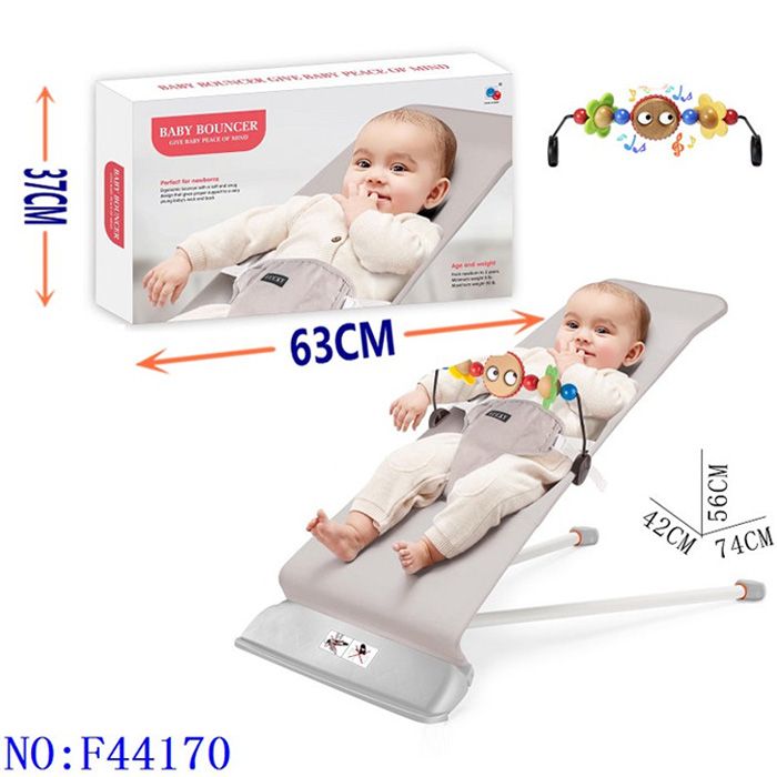 Insts-style minimalist cotton comfort sleep-aid multi-function baby rocking chair with music toy stand F44170 thumbnail