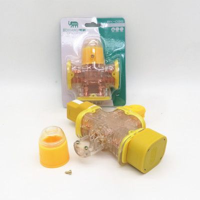 10-hole transparent power strip socket, high-power 3500W floor drag socket with ground wire, power strip