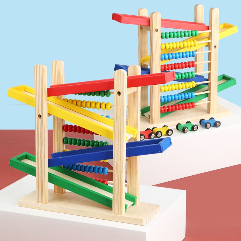 The wooden toy drawing board, abacus, and gliding car are highly entertaining with rich colors. They can exercise babies' hand-eye coordination, visual ability, logical thinking ability, and early education enlightenment training. They are parent-child games details Picture