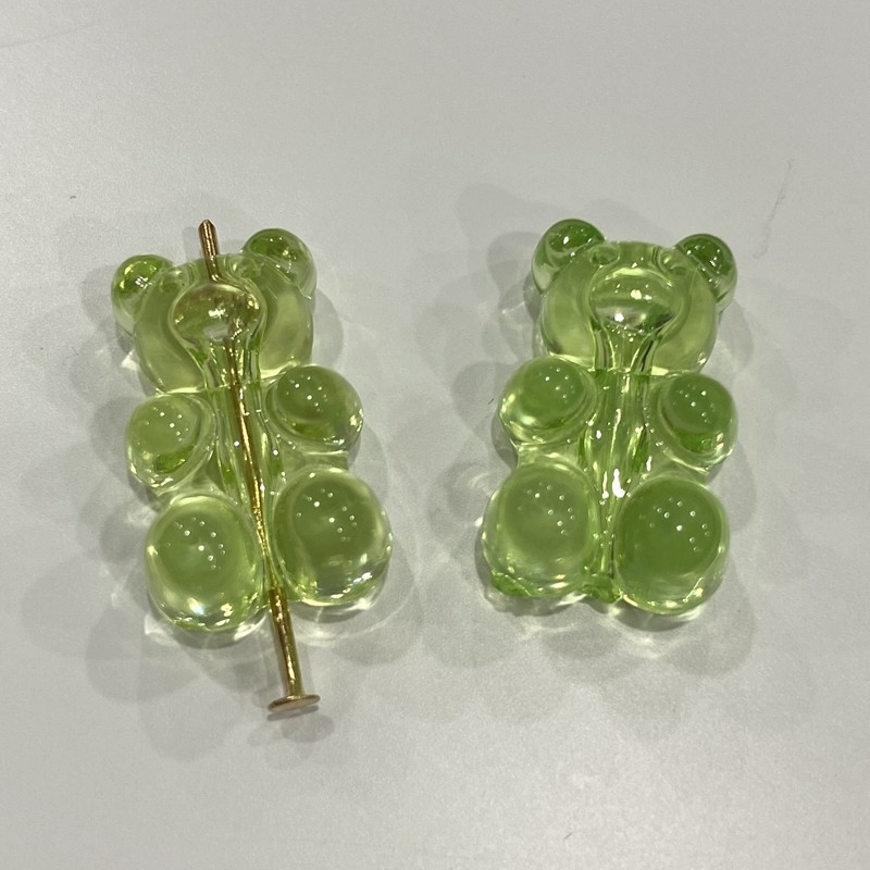 透明压克力抱抱小熊DIY手工制作 发夹  手机链 钥匙链配件详情图8