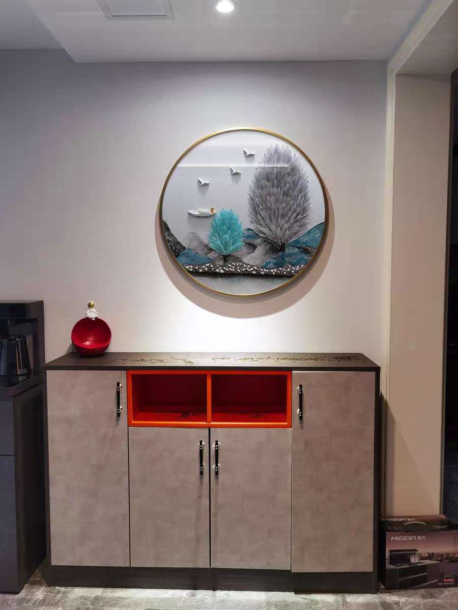 Handcrafted three-dimensional decorative paintings of light luxury, high-end and grand style Application Scenario