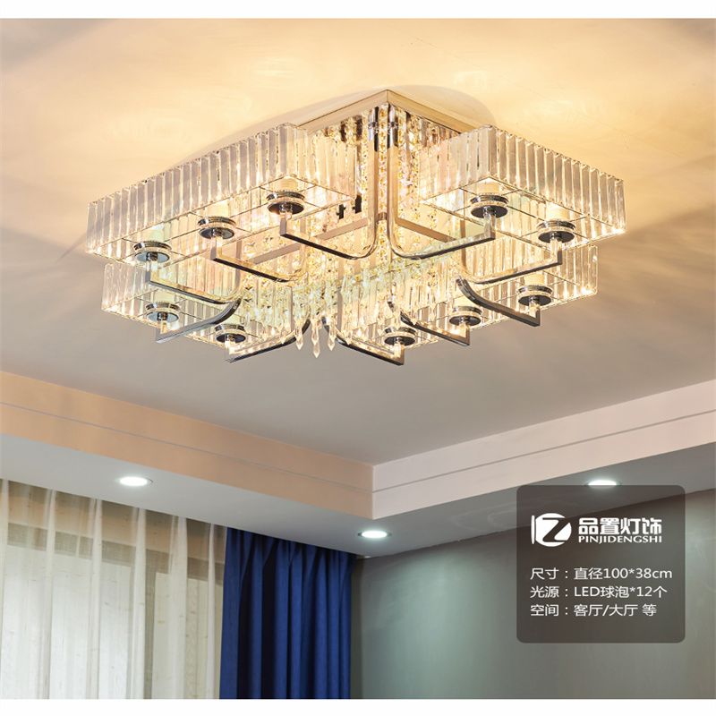 Nordic Restaurant Chandelier Modern Simple Ins Net Red Crystal Living Room Lighting Item Picture