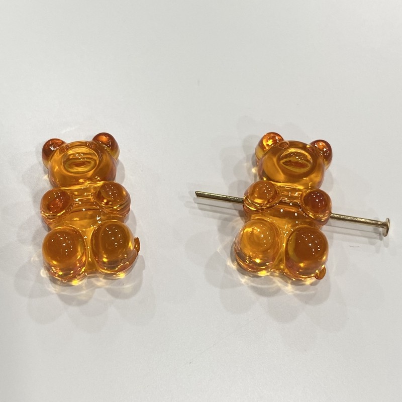 透明压克力抱抱小熊DIY手工制作 发夹  手机链 钥匙链配件详情图4