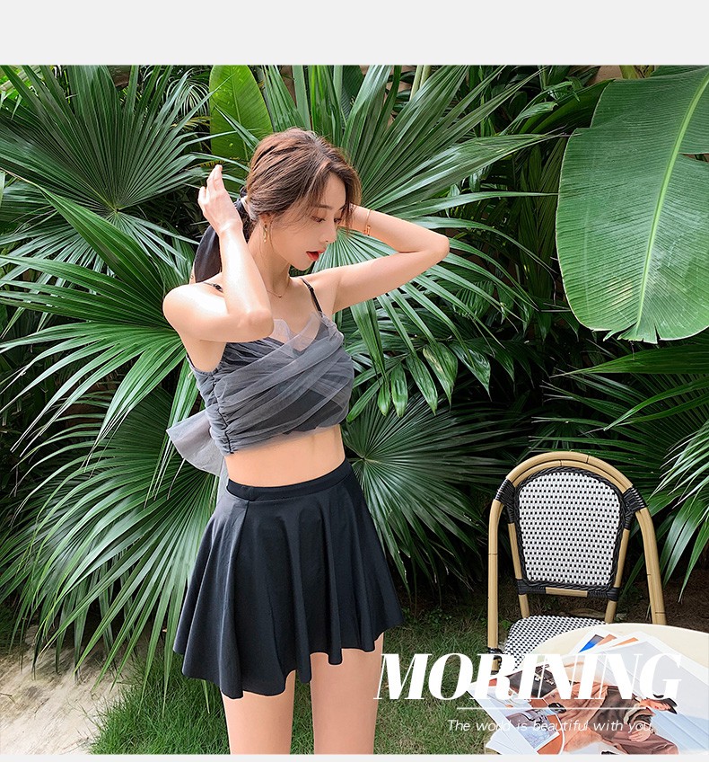 In 2021, The New Model Of Skinny And Conservative Students Bathing Hot Spring Seaside Summer Separate Swimsuit Female full figure