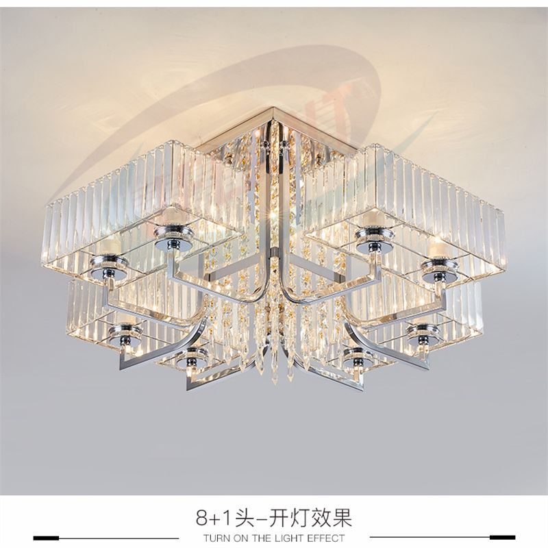 Nordic Restaurant Chandelier Modern Simple Ins Net Red Crystal Living Room Lighting