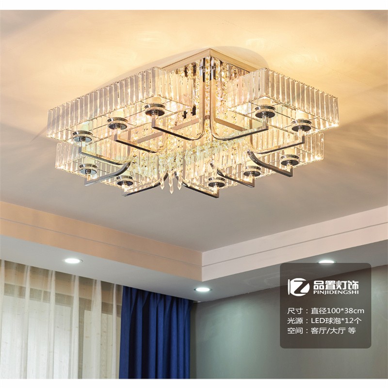 Nordic Restaurant Chandelier Modern Simple Ins Net Red Crystal Living Room Lighting Application Scenario