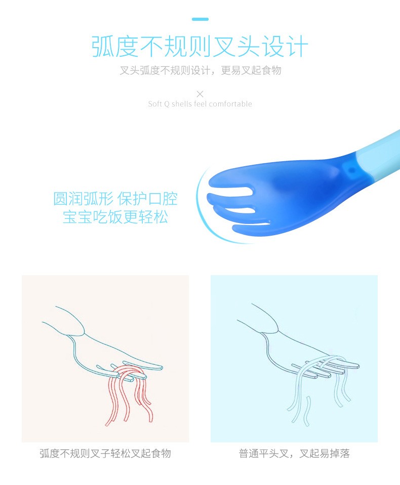 婴儿感温勺 宝宝软头汤勺喂药勺感温汤勺变色勺叉批发详情图7