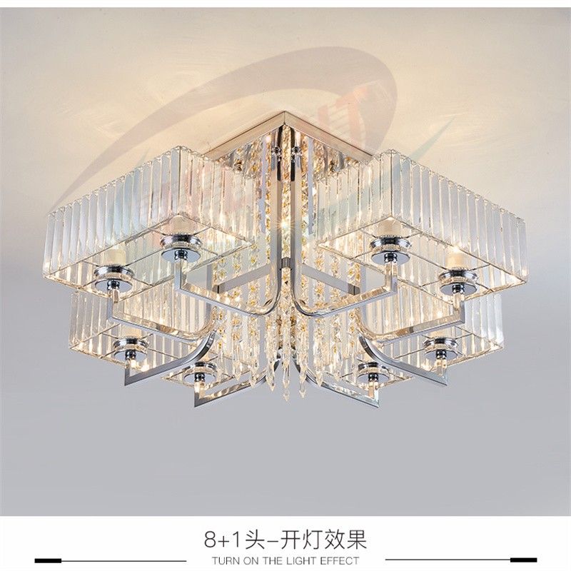 Nordic Restaurant Chandelier Modern Simple Ins Net Red Crystal Living Room Lighting full figure