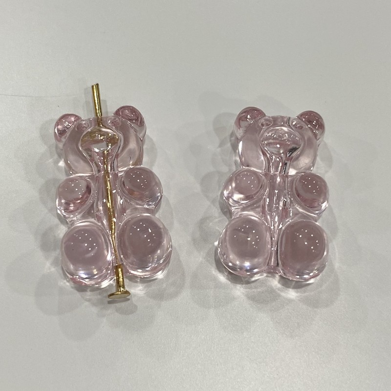 透明压克力抱抱小熊DIY手工制作 发夹  手机链 钥匙链配件详情图10