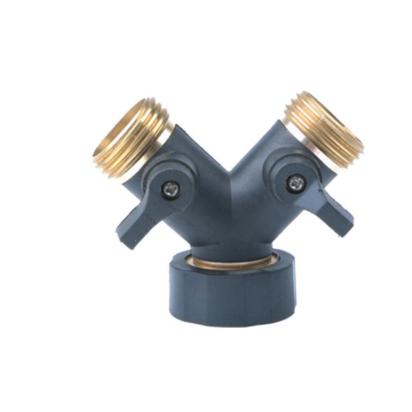 园林工具水管配件包胶一分二接头包胶铜快接包胶铝快接水管接头137