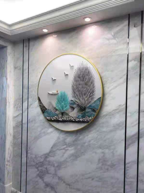 Handcrafted three-dimensional decorative paintings of light luxury, high-end and grand style details Picture