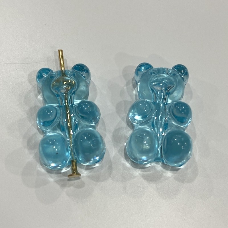 透明压克力抱抱小熊DIY手工制作 发夹  手机链 钥匙链配件详情图7