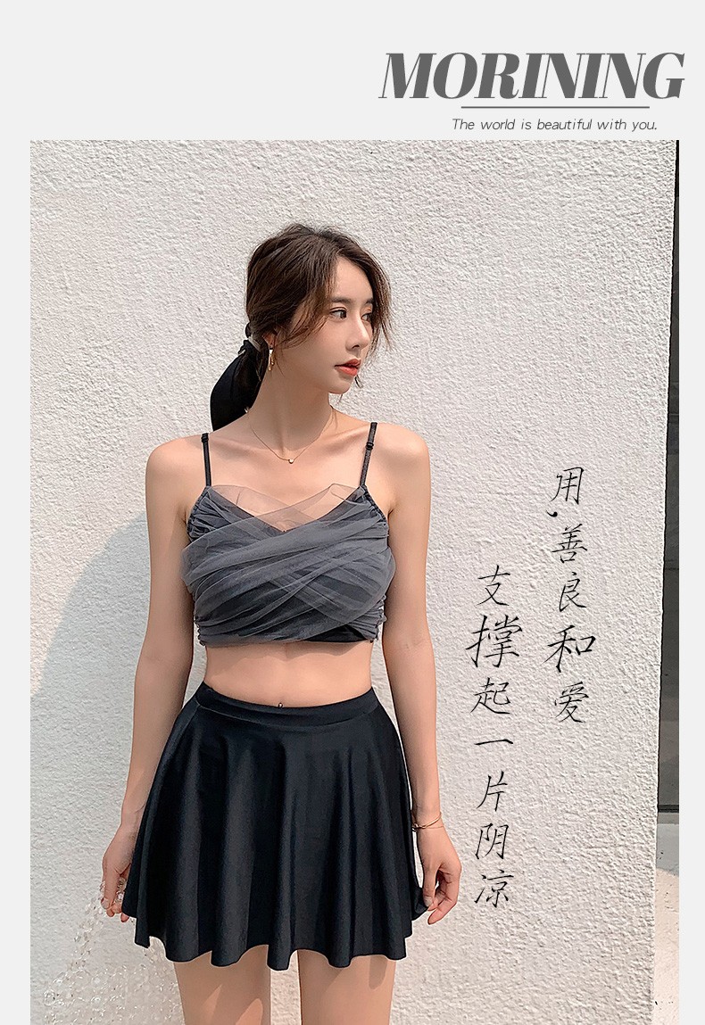 In 2021, The New Model Of Skinny And Conservative Students Bathing Hot Spring Seaside Summer Separate Swimsuit Female undefined