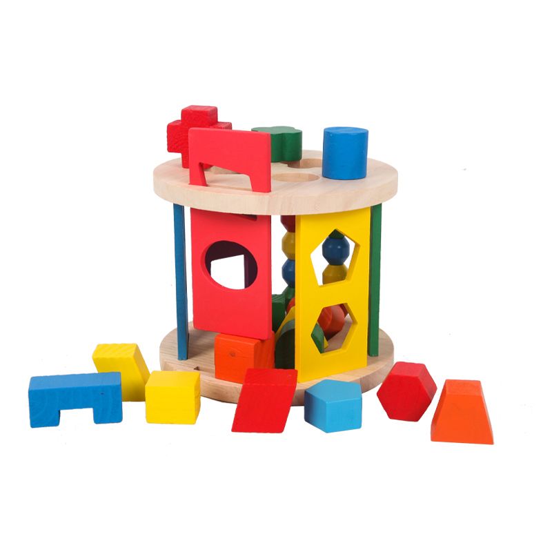 The multi-functional shape matching intelligence wheel is highly entertaining with rich colors. It can exercise babies' hand-eye coordination, visual ability, logical thinking ability, early education enlightenment training, and is a parent-child game details Picture