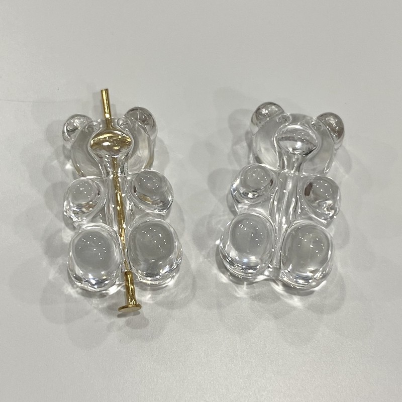 透明压克力抱抱小熊DIY手工制作 发夹  手机链 钥匙链配件详情图9