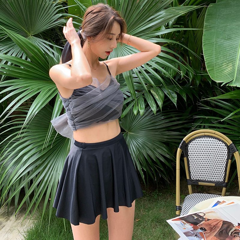 In 2021, The New Model Of Skinny And Conservative Students Bathing Hot Spring Seaside Summer Separate Swimsuit Female Item Picture