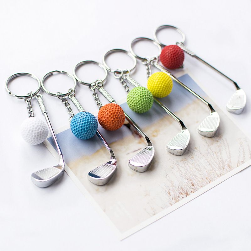 德国高尔钥匙扣挂件 跨境礼品高尔夫球 新创意高尔夫球挂饰工艺品