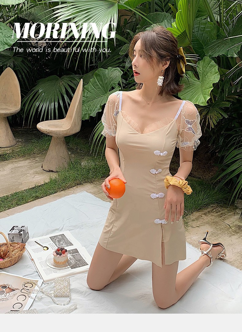 In 2021, The New Model Of Skinny And Conservative Students Bathing Hot Spring Seaside Summer One-Piece Swimsuit Woman full figure