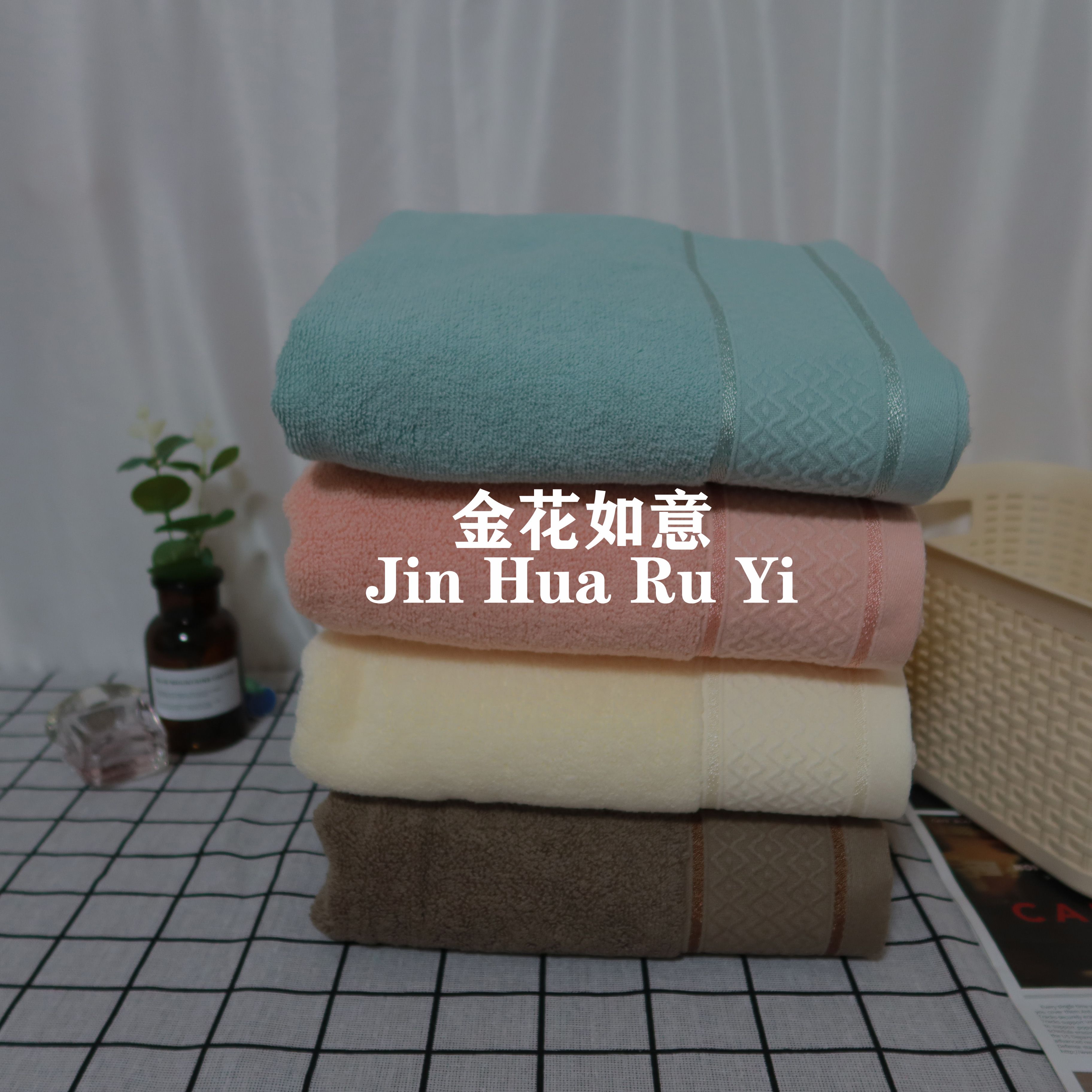 窗花款洗脸洗澡家用浴巾 纯棉吸水不褪色 成人男女柔软情侣浴巾 浴巾混色批发