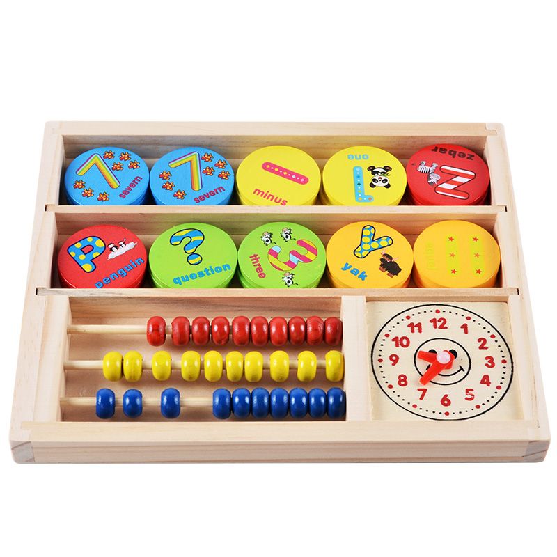 The wooden toy round piece learning box is highly entertaining with rich colors. It can exercise babies' hand-eye coordination, visual ability, logical thinking ability, early education enlightenment training, and parent-child games