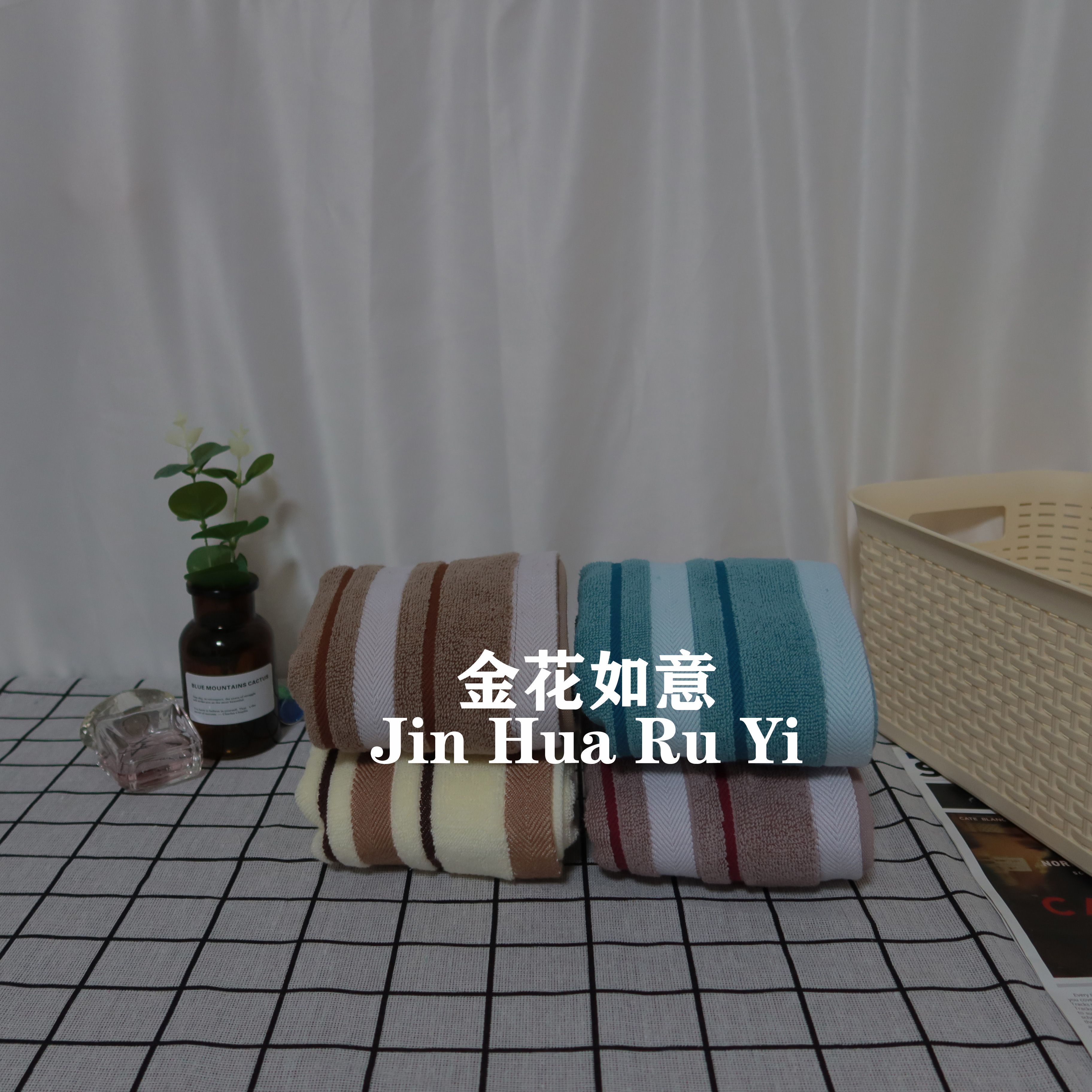 Jinse style face wash and bath household towels, pure cotton, absorbent and non-fading, soft for both men and women, couple face towels and towels in mixed colors wholesale