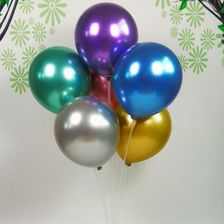 厂家批发12寸2.8克加厚金属色乳胶气球婚庆派对装饰圆形金属气球