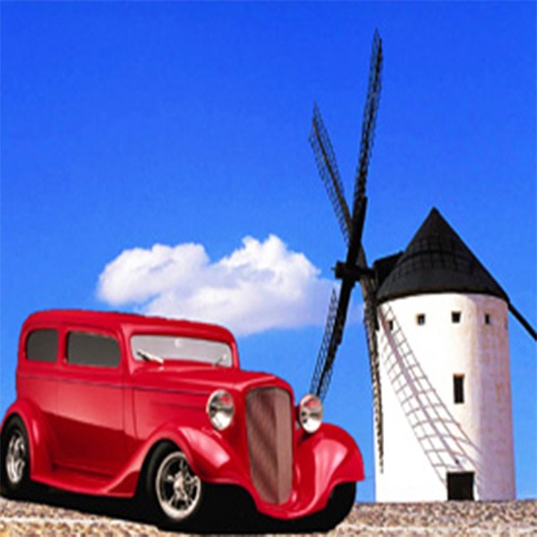 Vintage European And American Decorative Painting Motorcycle Car Classic Car Murals City Landscape Architecture Hotel Bar Coffee Shop Decorative Painting details Picture