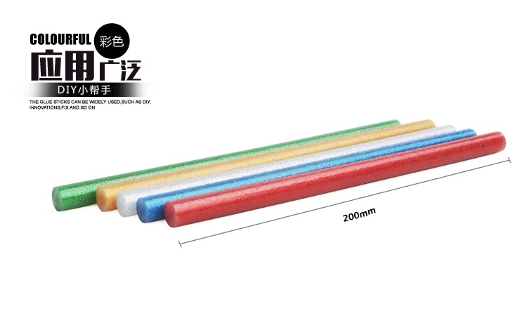 【厂家直销】供应JOER乔尔SGS环保粘性好彩色热熔胶棒，蓝色胶棒详情图2