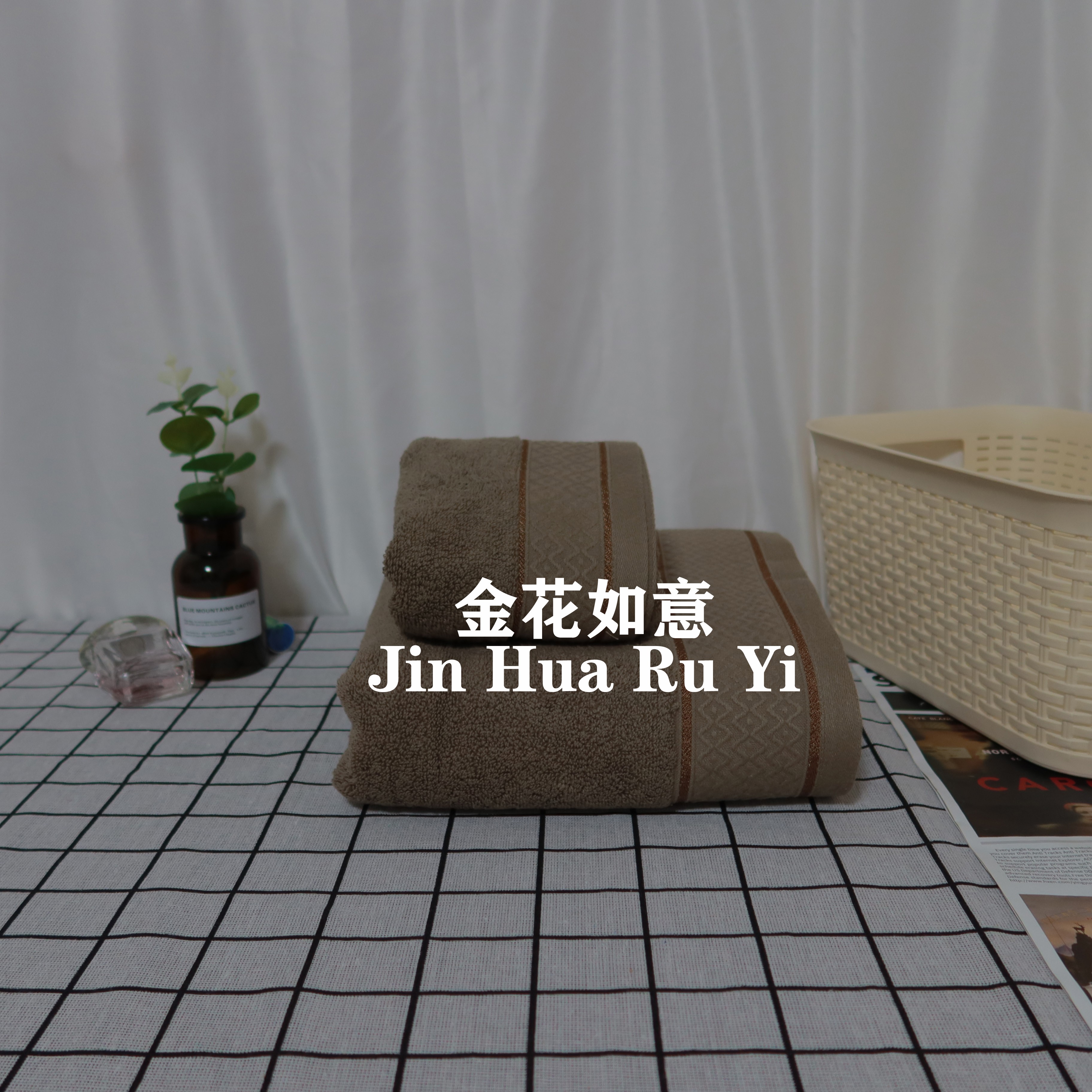 窗花款洗脸洗澡家用浴巾 纯棉吸水不褪色 成人男女柔软情侣浴巾 浴巾混色批发详情图2