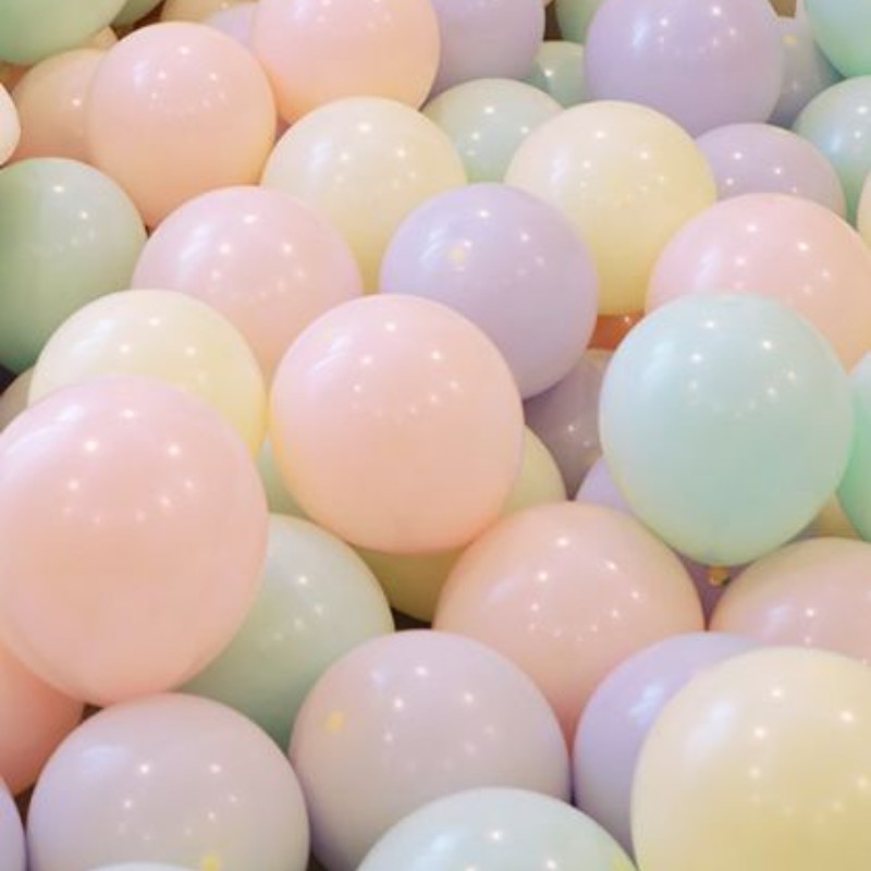 Birthday party decoration: Thickened candies, 10-inch 2.2-gram latex macaron-colored balloons, wedding room scene arrangement detail image 3