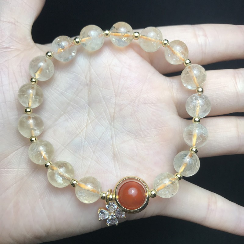 亮彩晶珠宝 天然黄水晶手链女百搭款dly饰品手串礼物详情图2