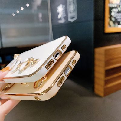 New iPhone12 electroplated 6D phone case, Apple 11 small heart bracelet straight-edge soft case XR protective case Specification image