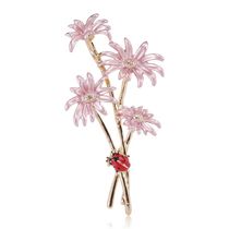 Manufacturers direct foreign trade drop oil sunflower brooch