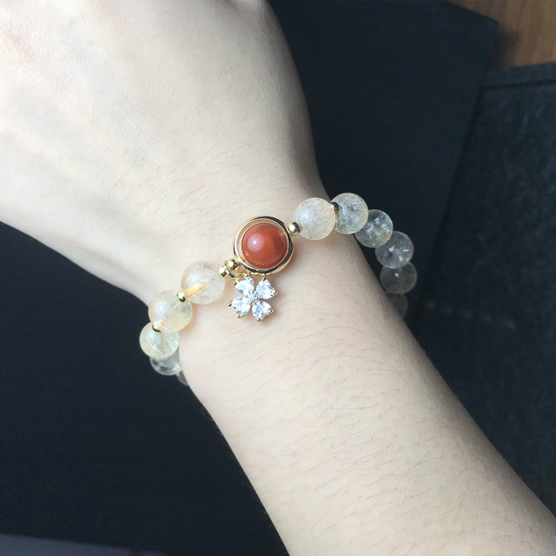 亮彩晶珠宝 天然黄水晶手链女百搭款dly饰品手串礼物详情图3