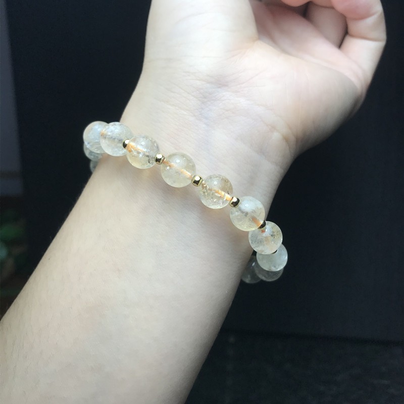 亮彩晶珠宝 天然黄水晶手链女百搭款dly饰品手串礼物详情图4