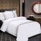 酒店宾馆民宿客房布草 6040S西式缎条床上用品布草四件套图