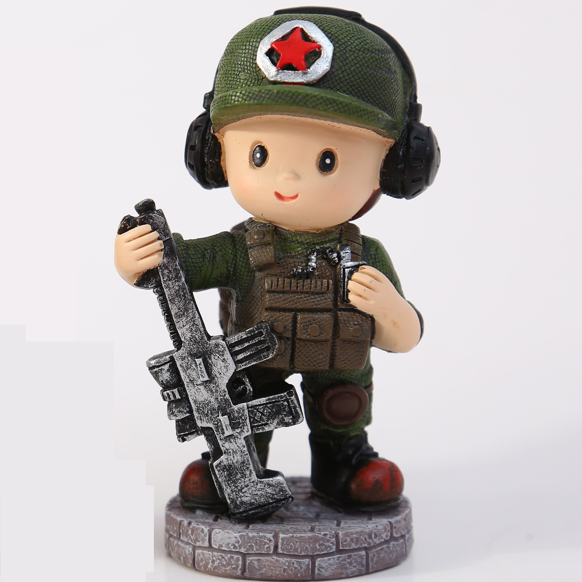 包邮创意车载汽车摆件特种兵手绘树脂家居蛋糕仪表台公仔详情图4