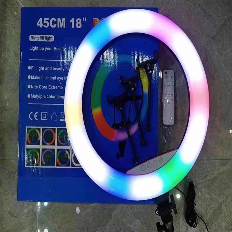 Live streaming light, fill light, LED light, photography light, anchor beauty light, seven-color light, 18-inch RGB live streaming fill light Application Scenario