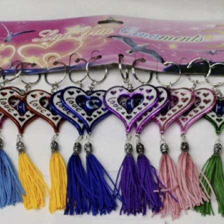 Heart acrylic plus thread key chain series 1