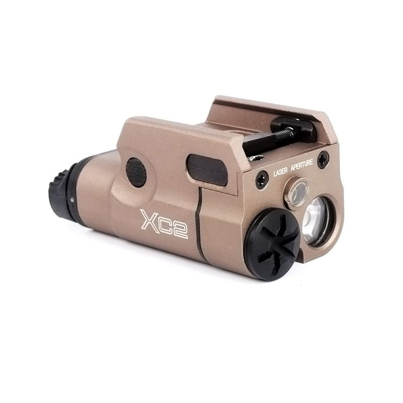 Todo metal XC2 bolsillo bajo colgante LED luz brillante linterna táctica rojo láser mira Specification image