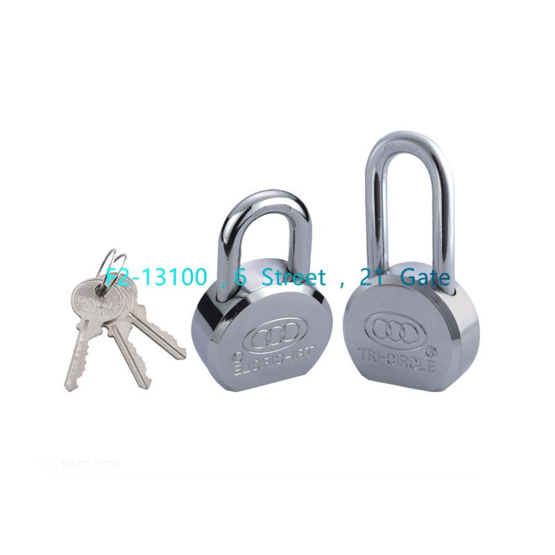 65MM long beam round steel padlock, three-ring long beam round steel padlock ZX865-L