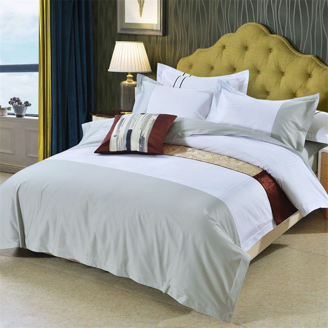 酒店 宾馆 民宿 客房布草贡缎印花床品酒店用品布草四件套