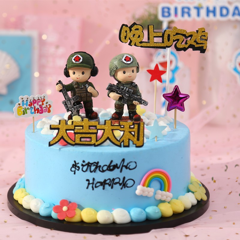 包邮创意车载汽车摆件特种兵手绘树脂家居蛋糕仪表台公仔详情图2