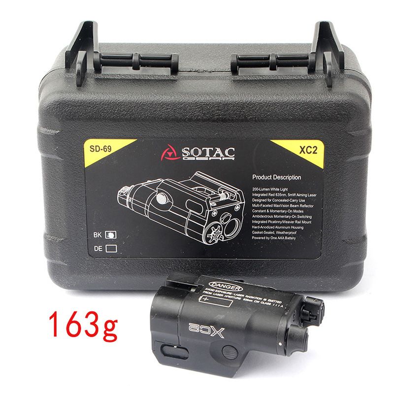 Todo metal XC2 bolsillo bajo colgante LED luz brillante linterna táctica rojo láser mira Item Picture