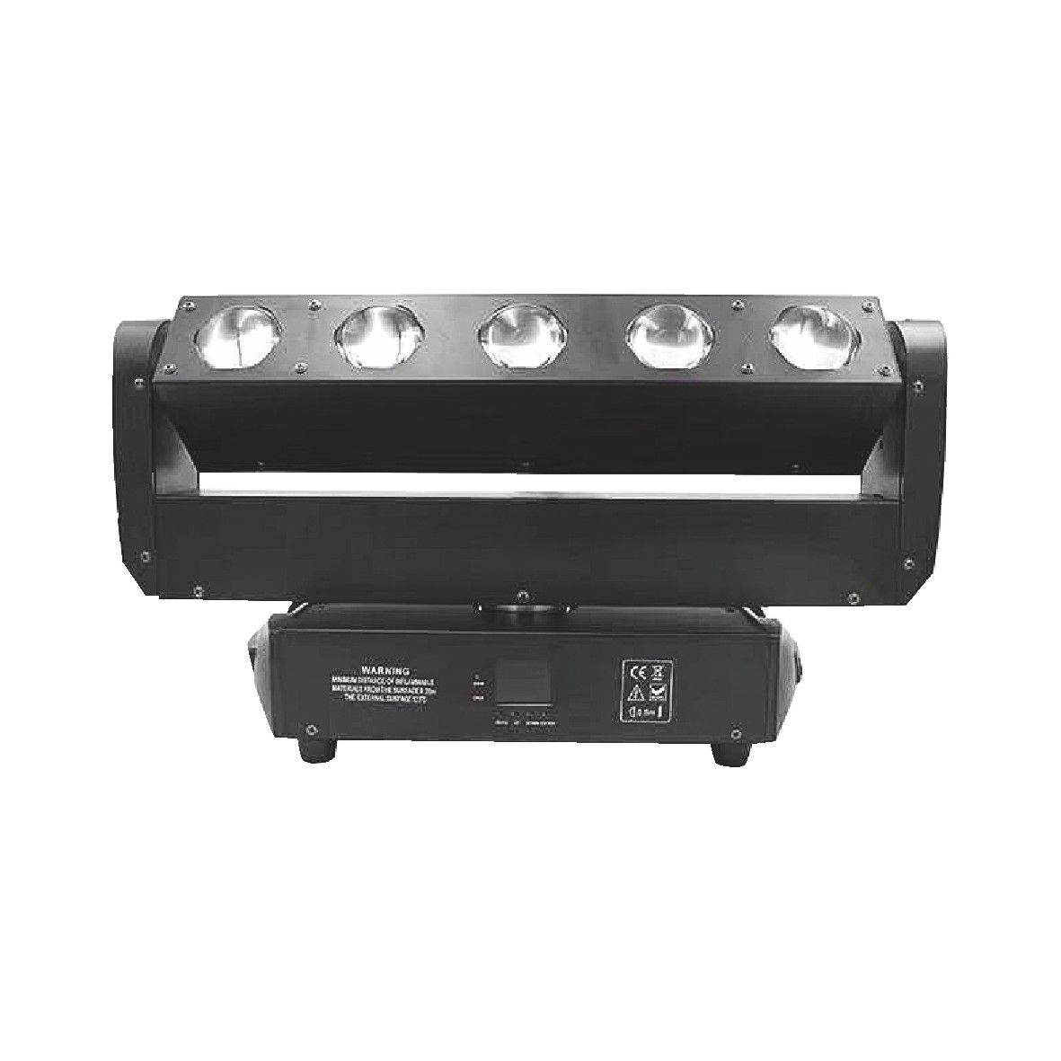Five full-color oscillating matrix beam LED lights