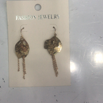 Diamond flower metal earrings