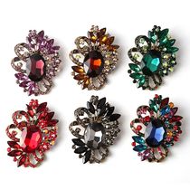 Manufacturers of foreign trade direct sales of colorful glass brooch clothing accessories