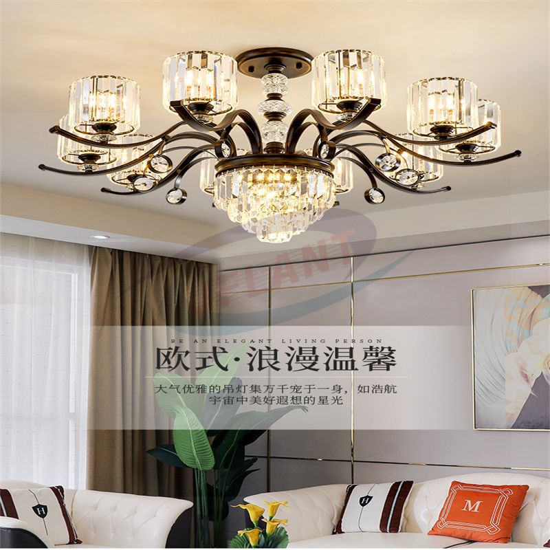 Living room Dining Room light Bedroom light Nordic vintage white Princess children's room crystal lighting thumbnail